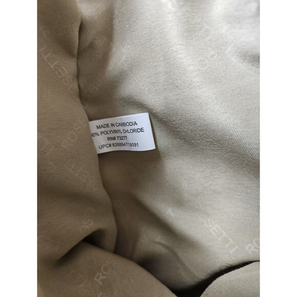 Embroidered‎ Floral Brown Rosetti PVC Leather Handbag - Picture 9 of 9